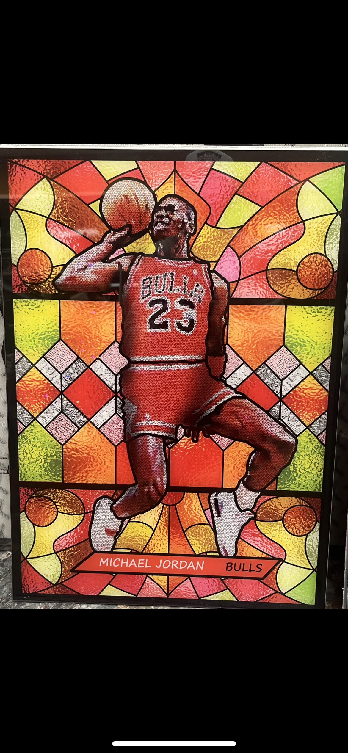 Michael Jordan Glass Wall Art