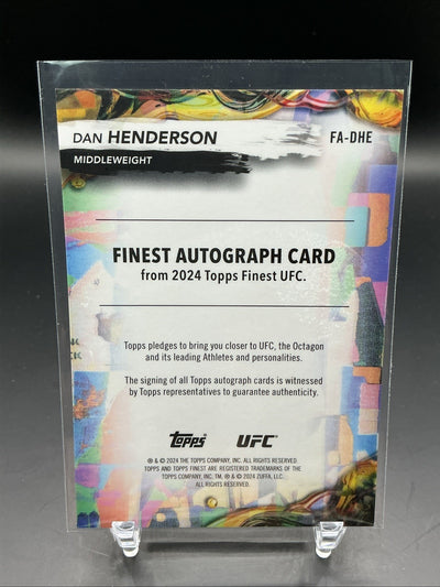 Topps Finest UFC 2024 Dan Henderson Blue Checker Auto /75 On Card Autograph Card1