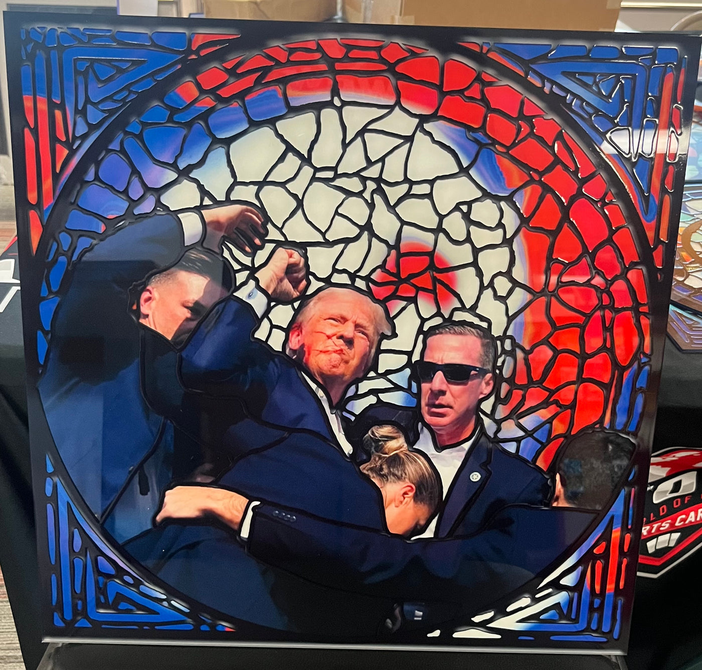 Donald Trump Stained Glass Print