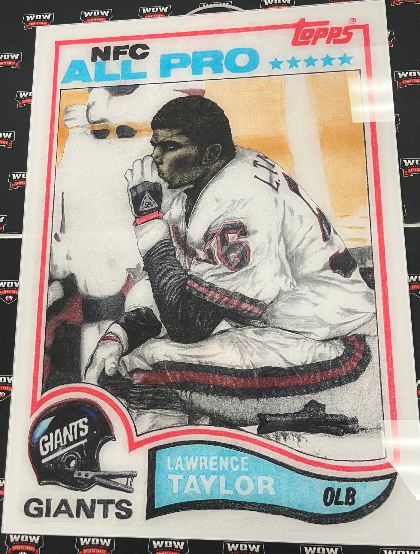 Lawrence Taylor Autographed Oversize Rookie Card