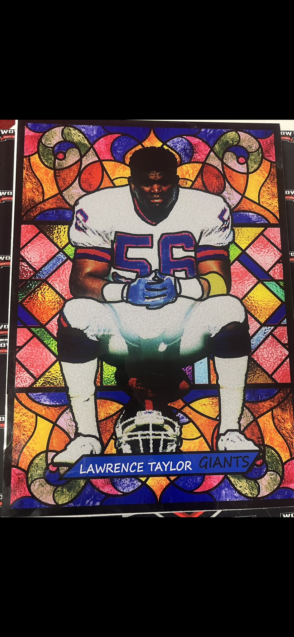Lawrence Taylor Stained Glass Mosaic Print