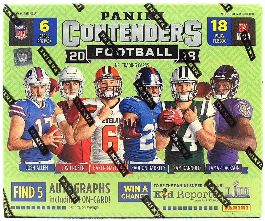 2018 Panini Contenders Football Hobby Box - 1st Off The Line