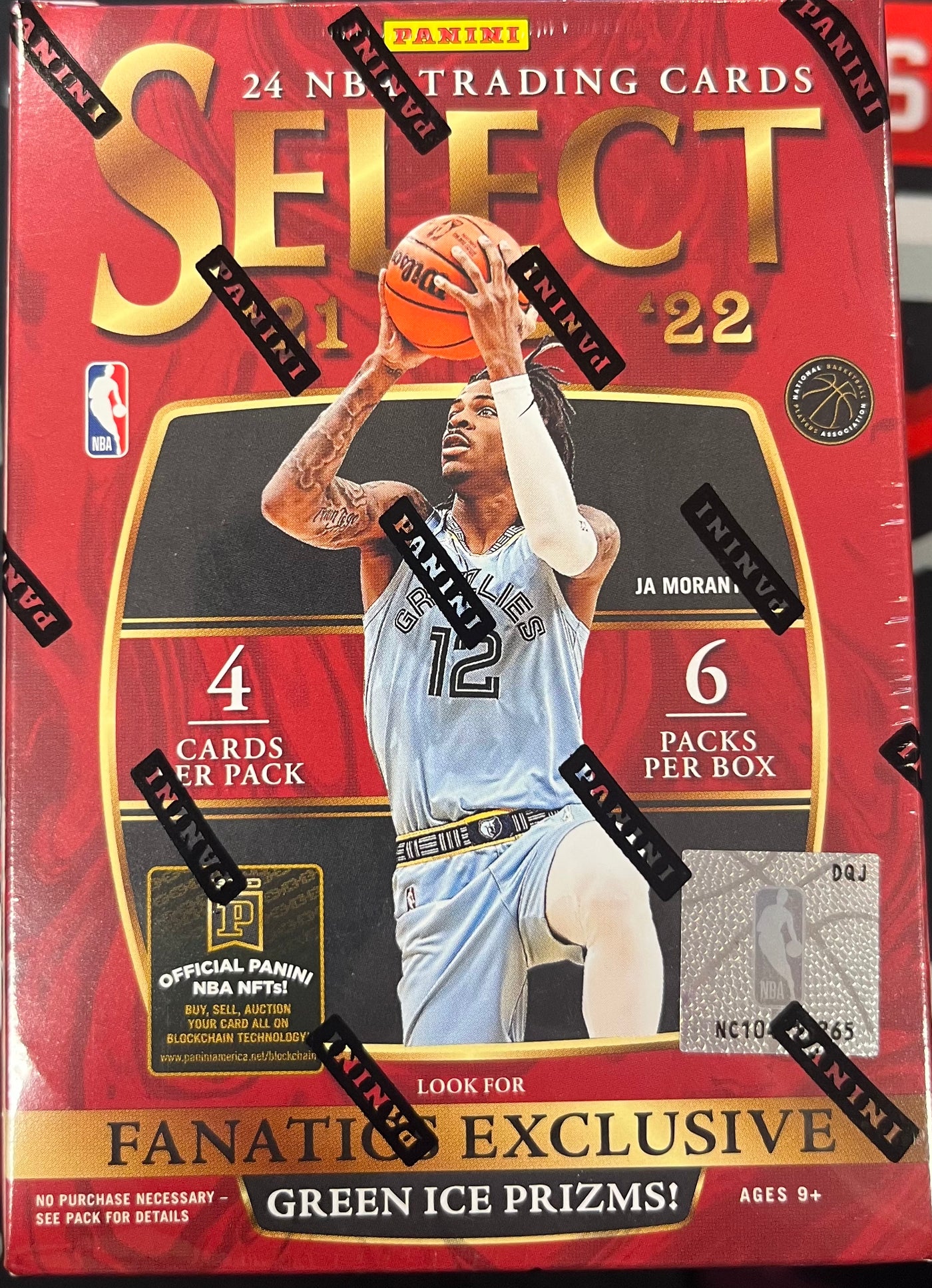 2021-22 Select Basketball Fanatics Exclusive Green Ice Blaster Box
