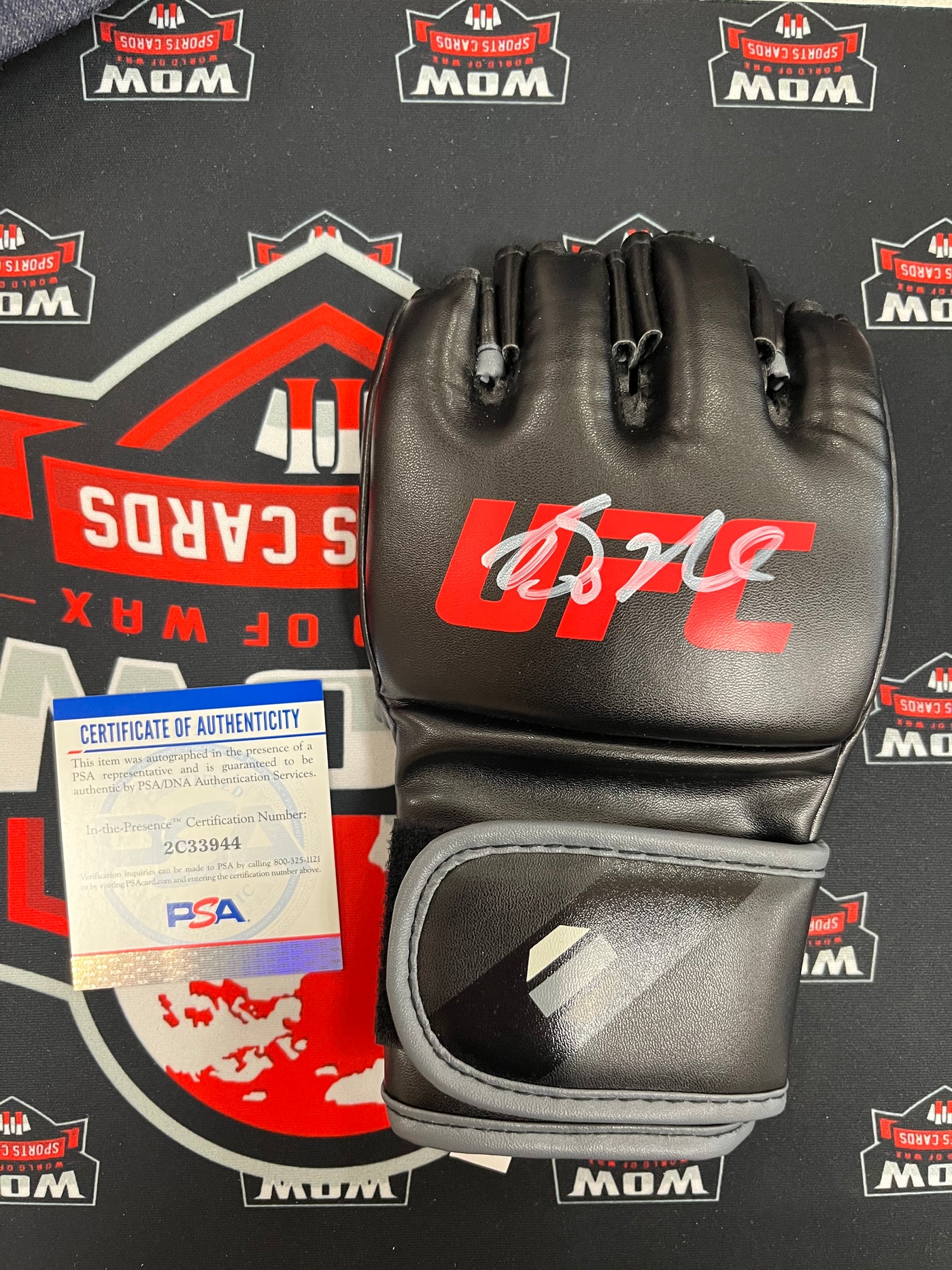 Bo Nickal Autographed UFC Glove (Black) PSA Authentic