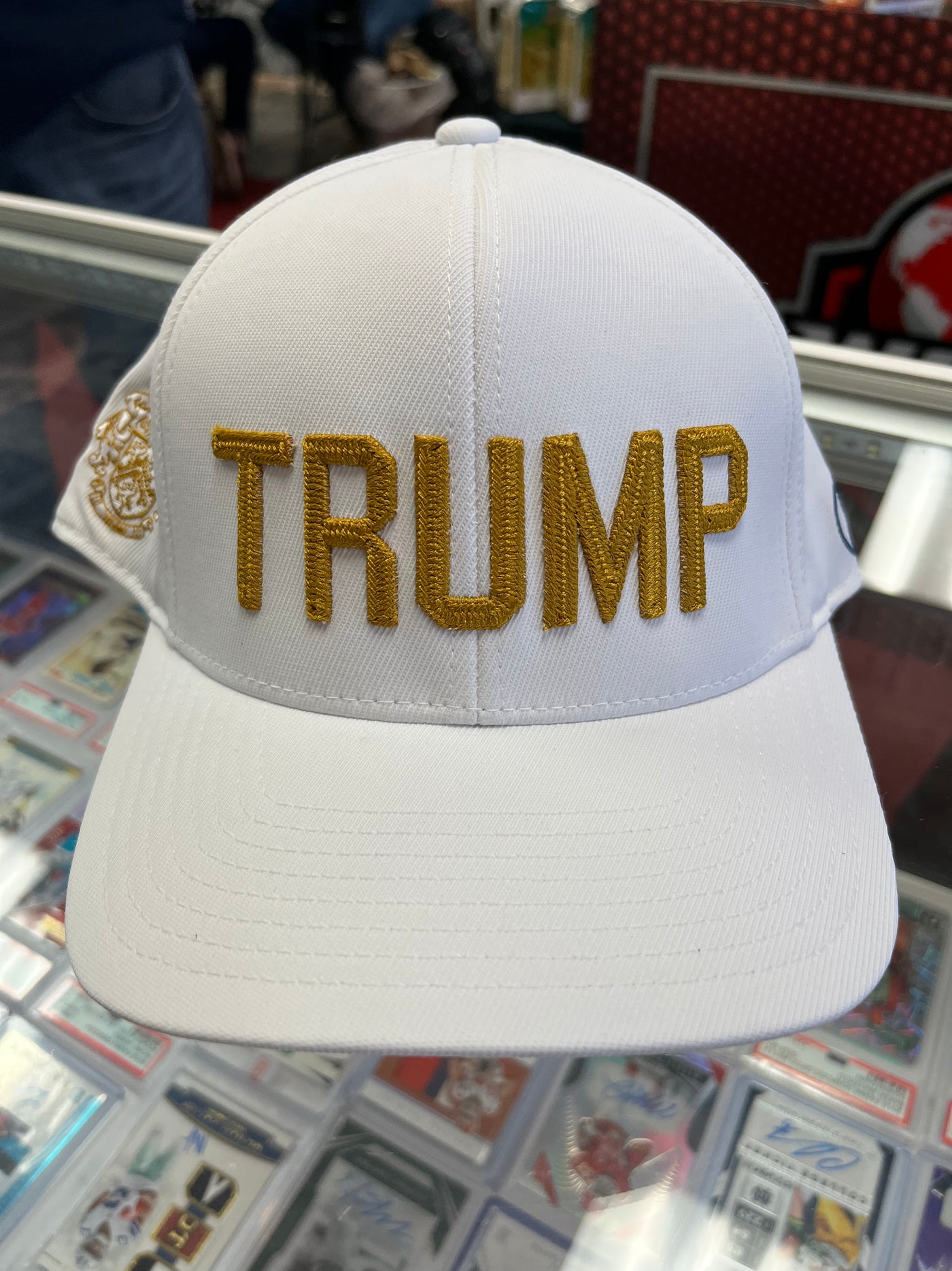 Trump Hat - Gold on White