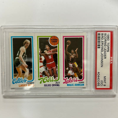 1980 Topps - Scoring Leader - Bird - Erving - Johnson - Mint 9 (OC)