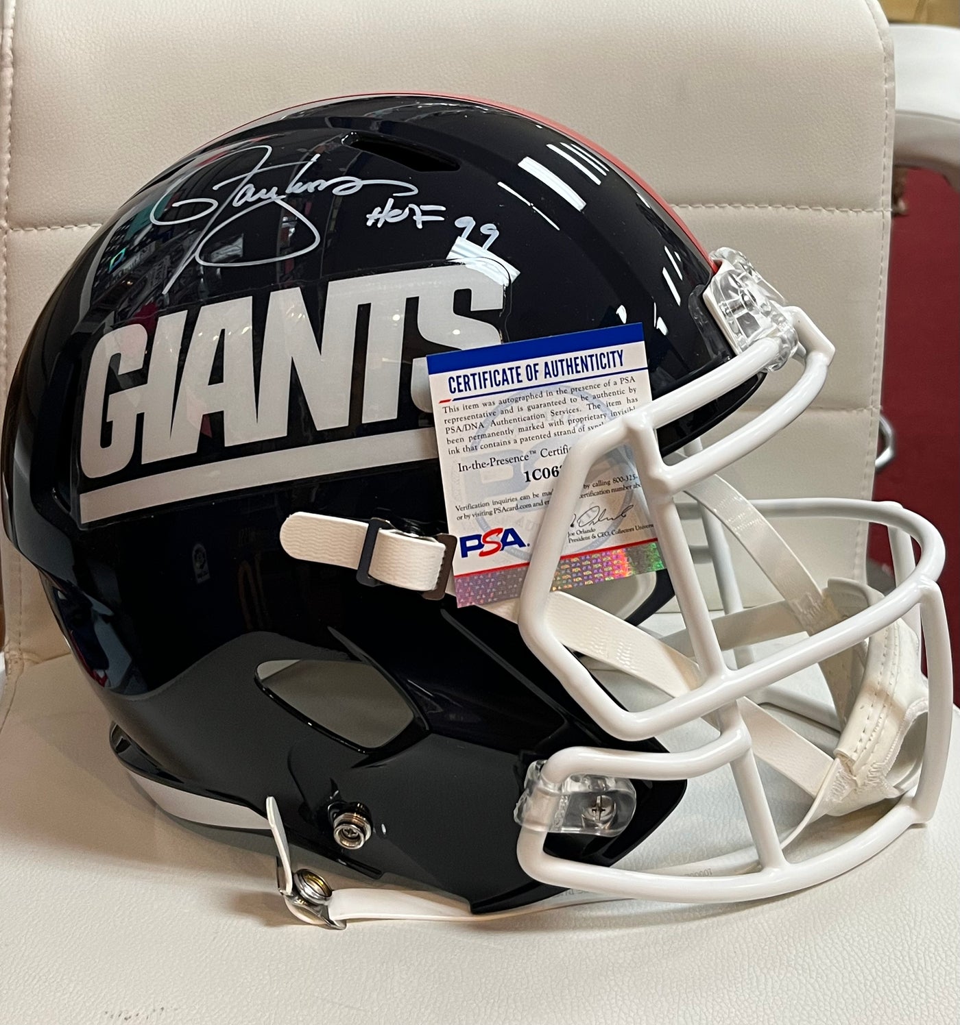 Lawrence Taylor: New York Giants FULL SIZE Autograph Helmet