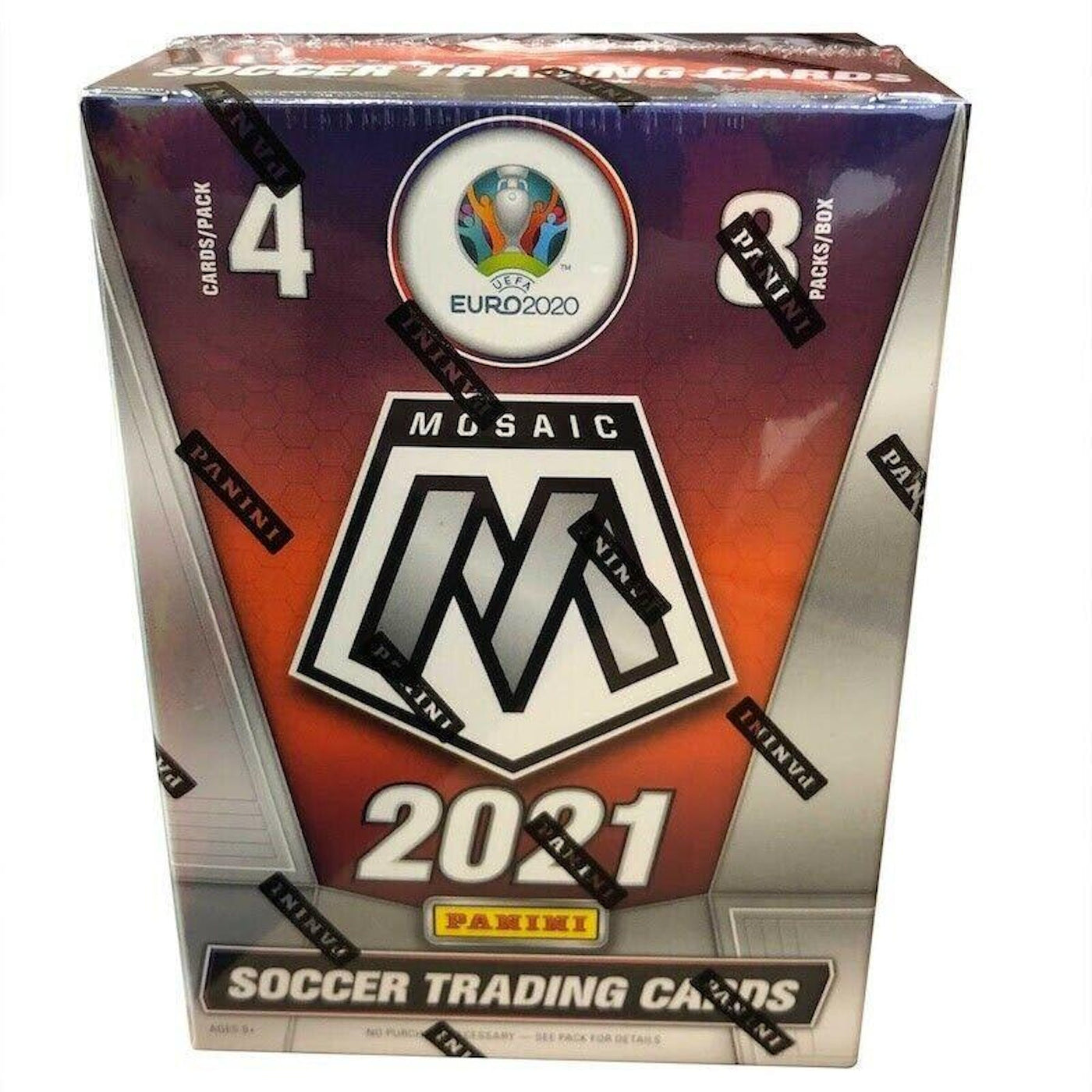 Panini 2021 Mosaic UEFA Euro 2020 Soccer 8-Pack Blaster Box